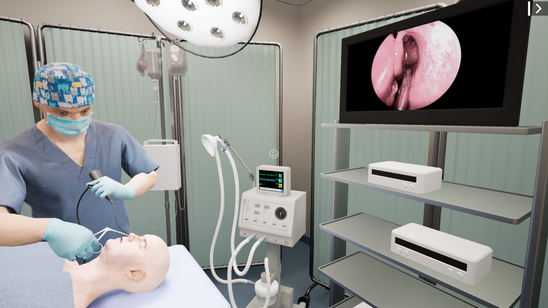 Experiência imersiva de aprendizagem médica em realidade virtual